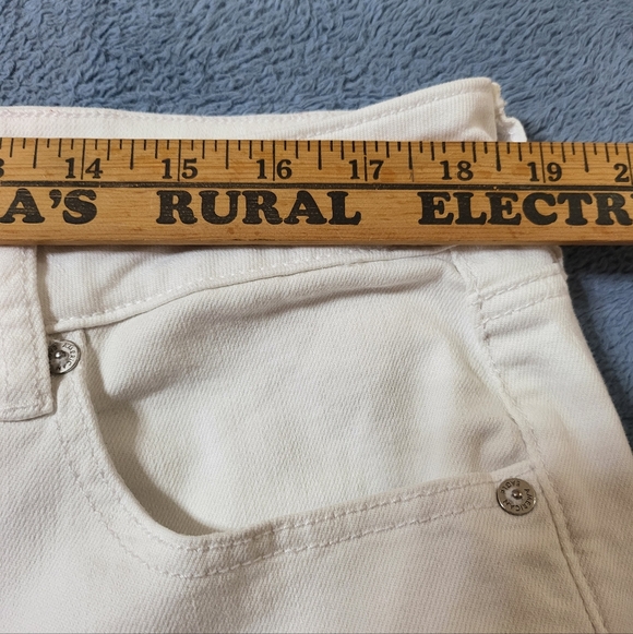 American Eagle Button Fly Jeans Women's 16 Short White Stretch - Picture 4 of 10